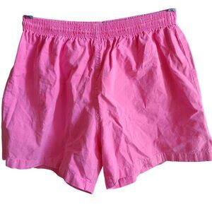 Medium 26W Women's Shorts Vintage neon Pink Elastic Waist 1980's All Cotton USA